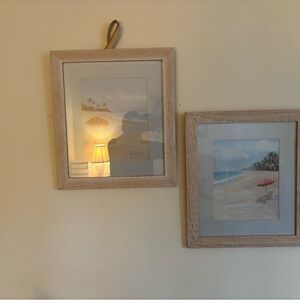 Beach Scene Framed Art Set 2